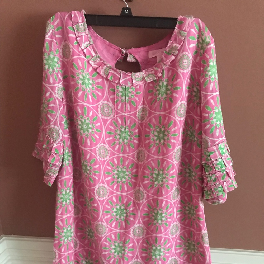 Lilly Pulitzer silk ruffles dress